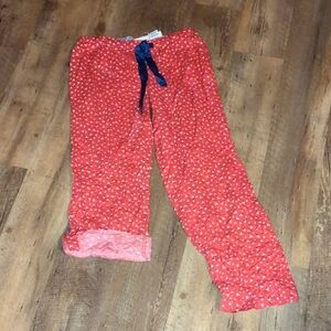 NWT Faded Glory Red Pajama Bottoms with Blue Sailboat Accents